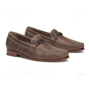 H S Trask Sawyer Brown Loafer Bit Knot Brown Handsewn 10.5M 30-0510